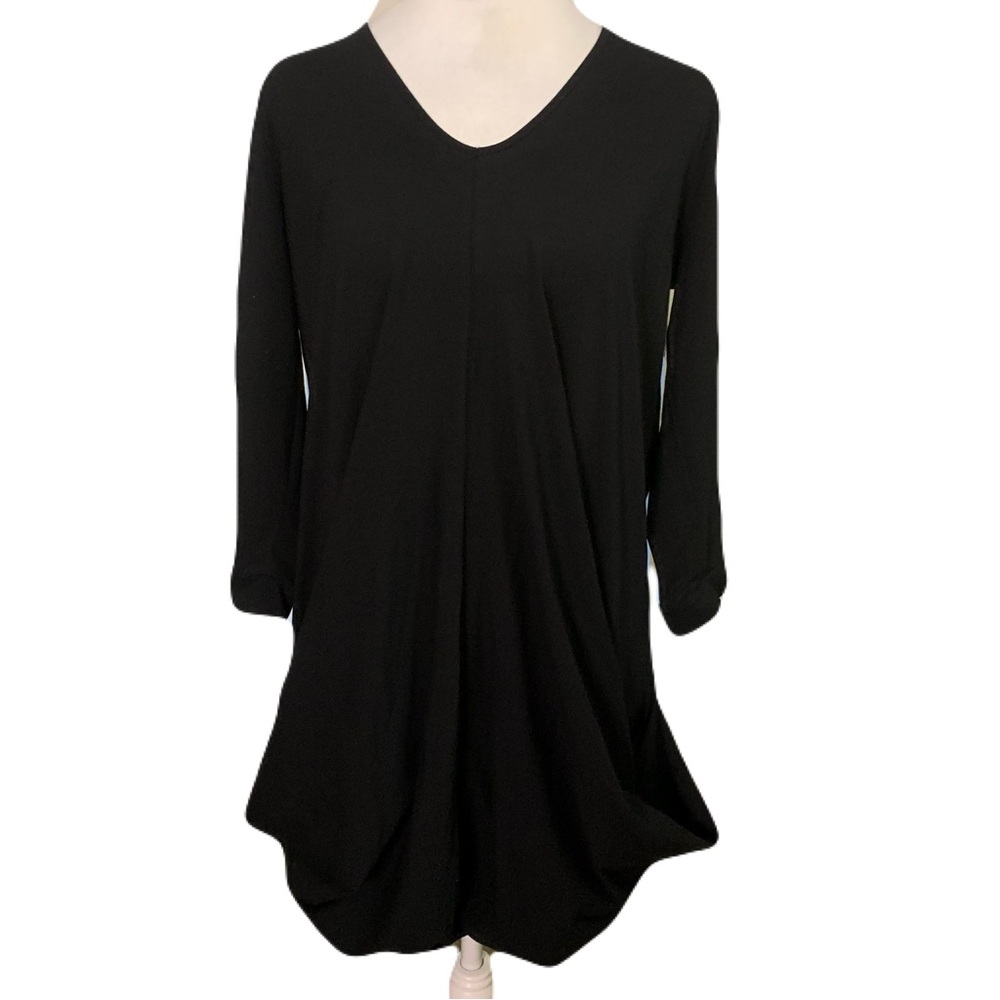 Anne Fontaine Women’s Size 42/US 10 Black Norina Balloon Hem Tunic Mini Dress